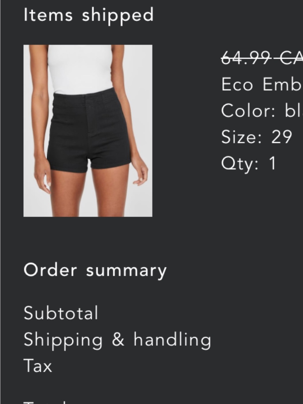 Guess High-Waist Black Women's Shorts - Picture 5 of 5